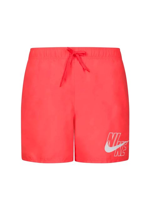 Nike Swim Logo Solid 5'' Volley Shorts Red Men NIKE SWIMWEAR | Swimwear | NESSA566-631